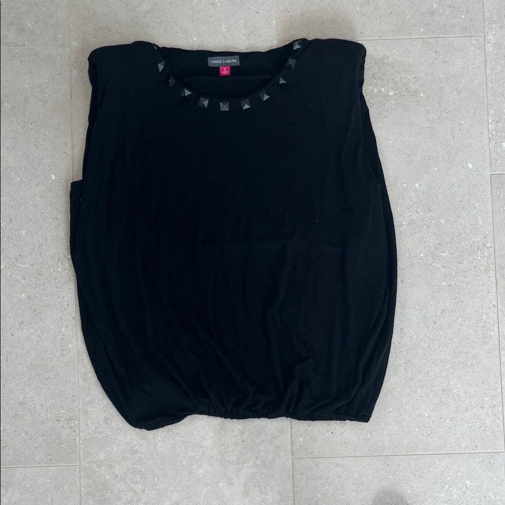 Vince Camuto Black Studded Blouse